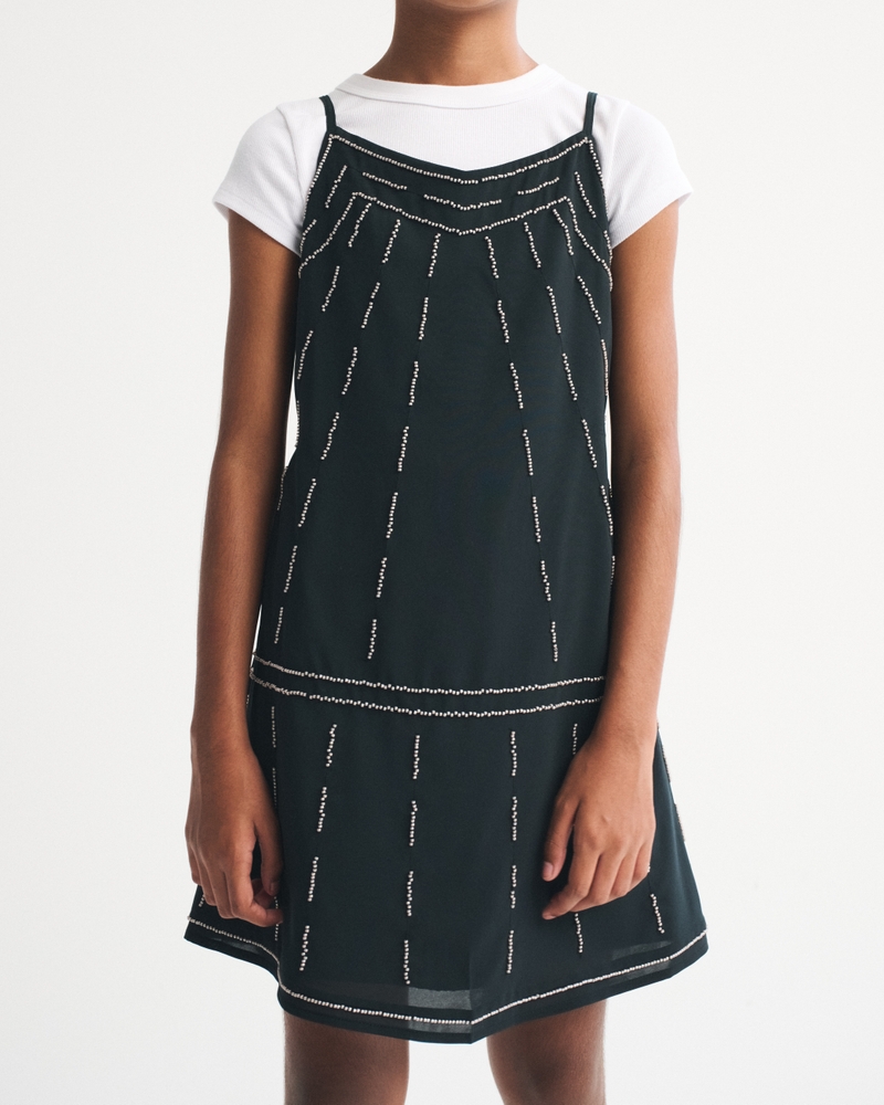 beaded mini dress