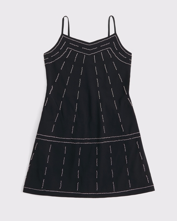 beaded mini dress