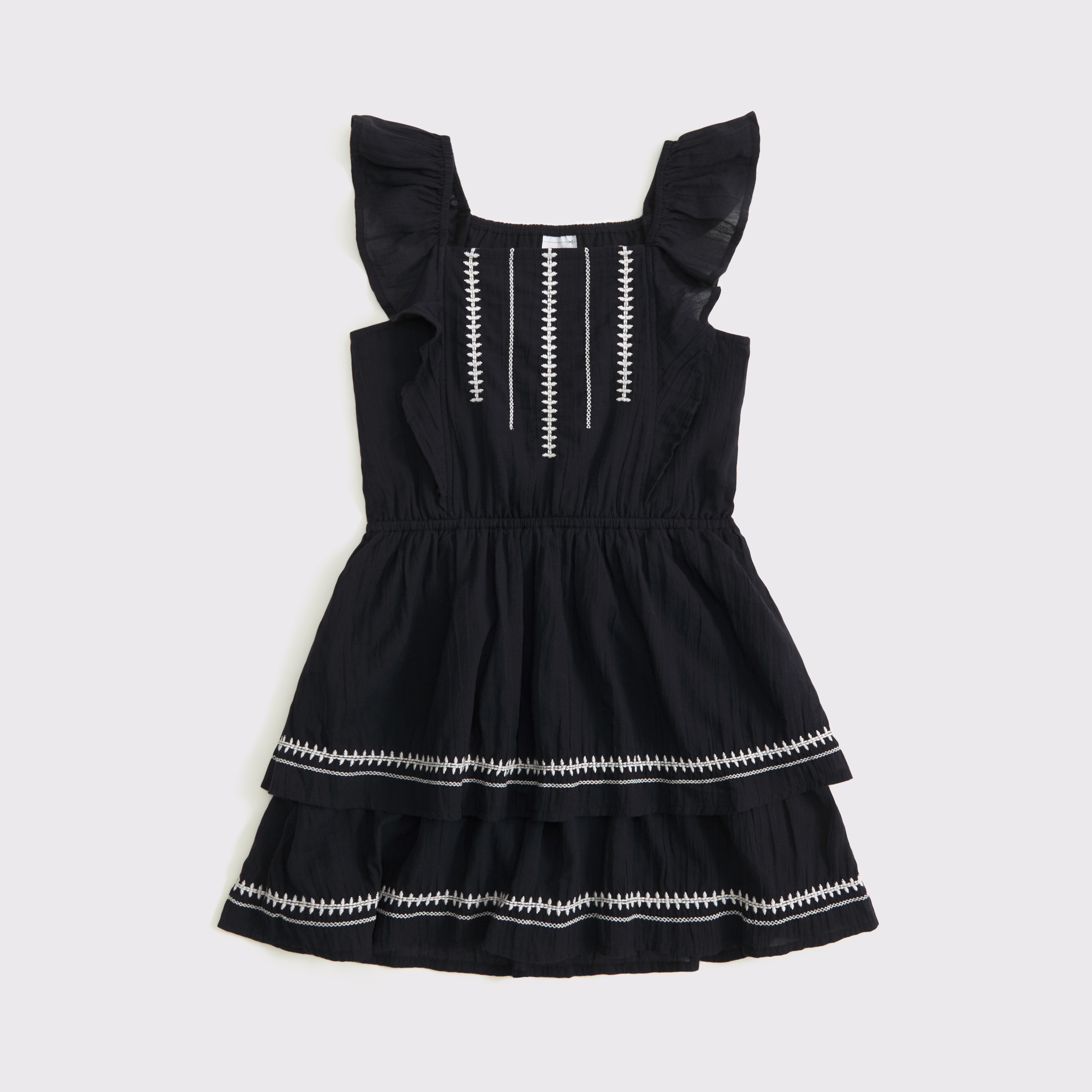 Abercrombie & Fitch Kids' Ruffle Mini Dress In Black