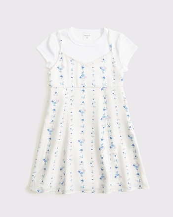 babydoll twofer mini dress