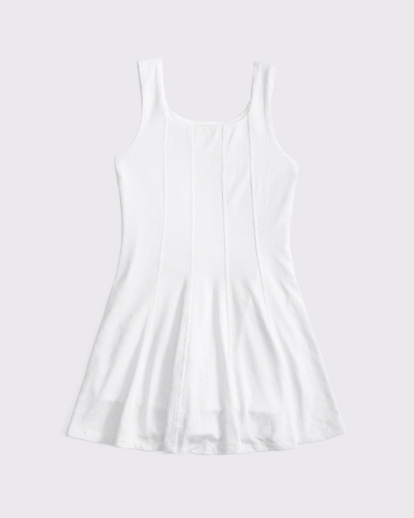 ypb lace-pieced mini dress, White view 1