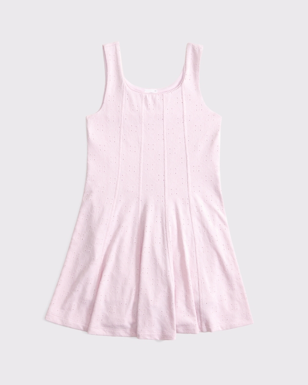 ypb lace-pieced mini dress, Pale Lilac view 1