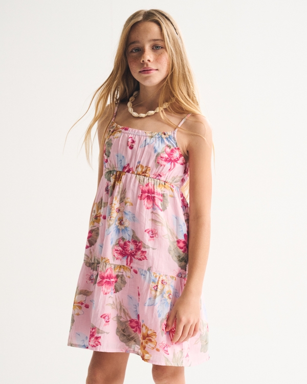 babydoll mini dress, Pink Floral view 1