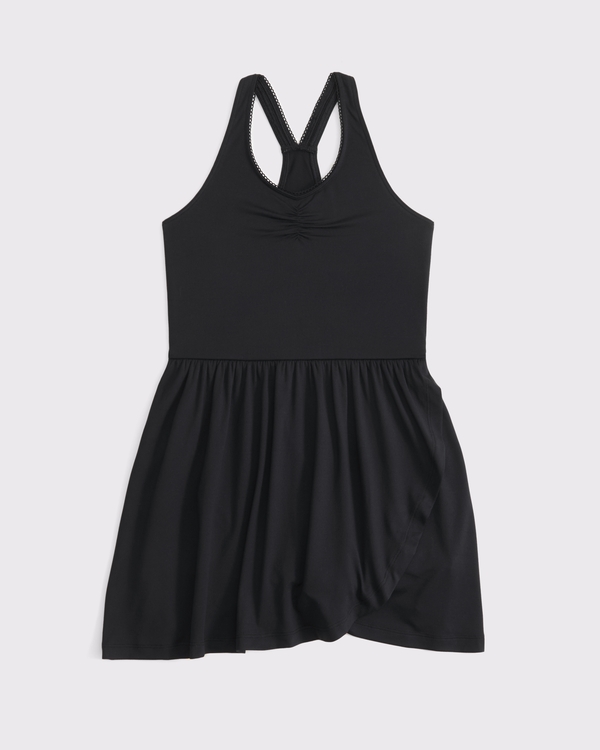 ypb wrap mini dress, Black view 1