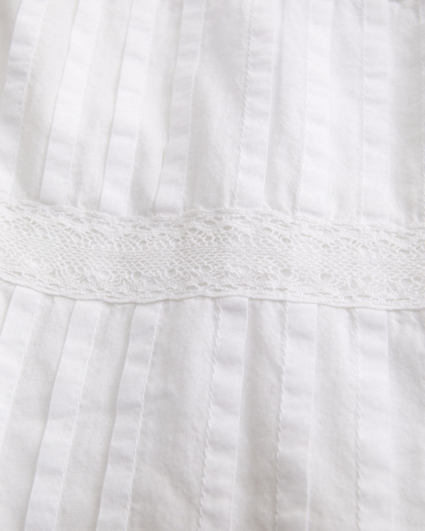 ruffle lace-trim mini dress, White view 2