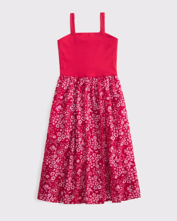 squareneck maxi dress, Red Pattern view 2