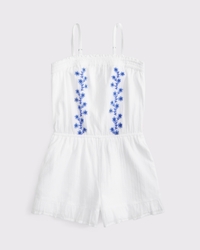 smocked tube top romper