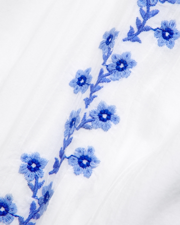 smocked tube top romper, White view 2