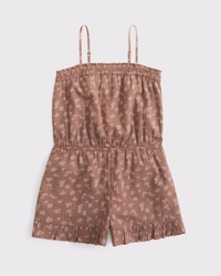 smocked tube top romper