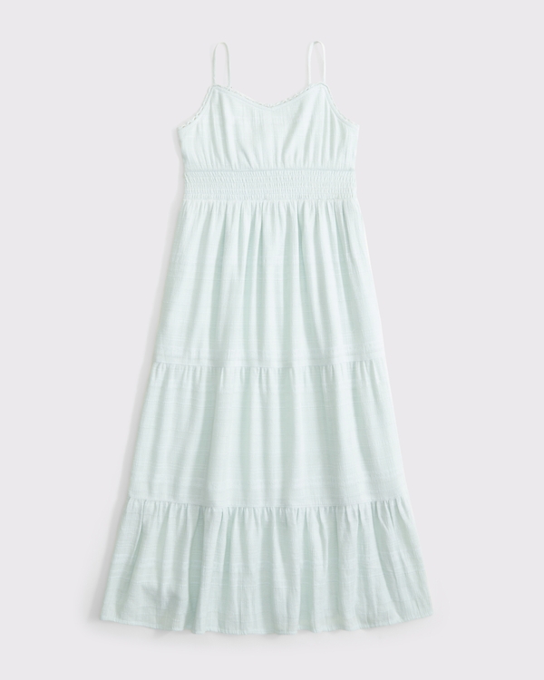 boho babydoll maxi dress, Light Green view 1