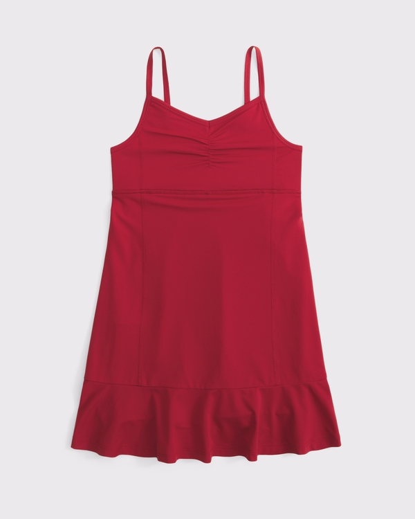 ypb babydoll cinched mini dress, Red view 1