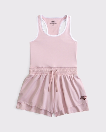 ypb graphic logo tiered romper