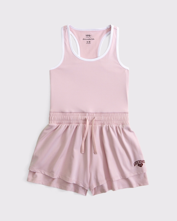 ypb graphic logo tiered romper, Pale Lilac view 1