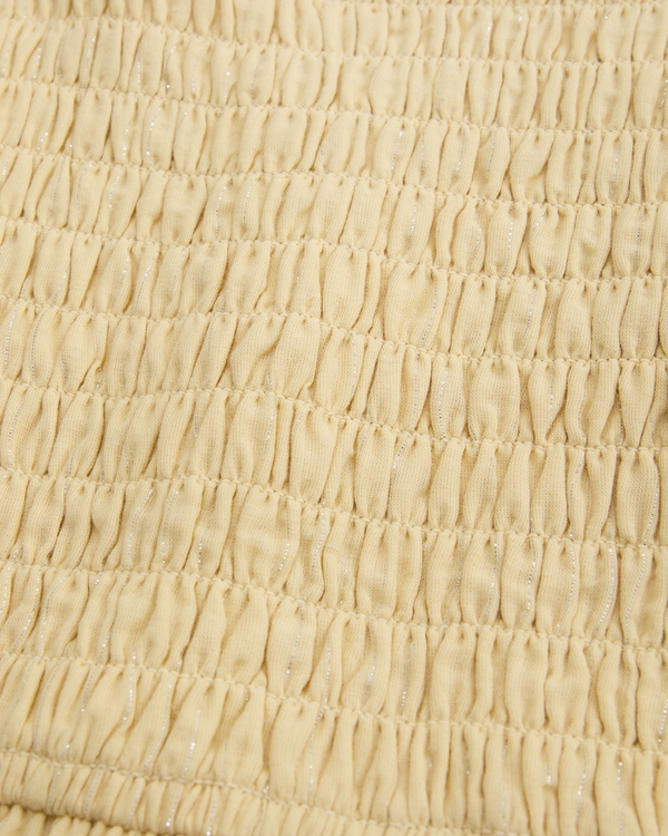 smocked maxi dress, Sunlit Straw view 2