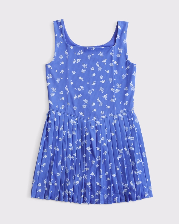 ypb pleated mini dress, Bluebird Pattern view 1