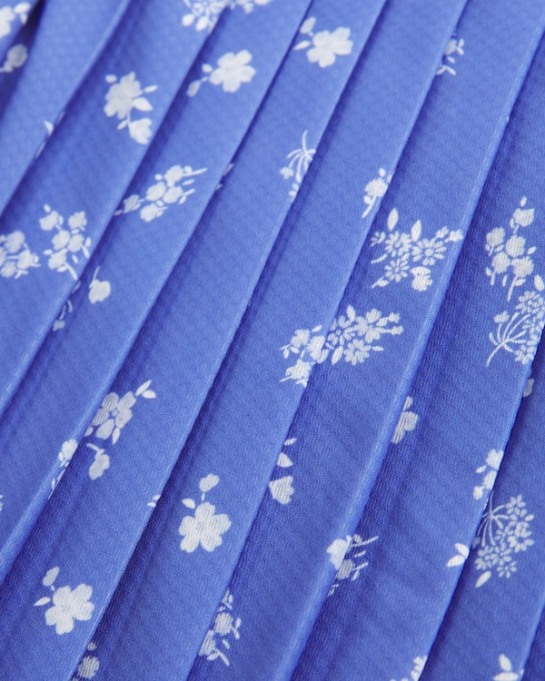 ypb pleated mini dress, Bluebird Pattern view 2