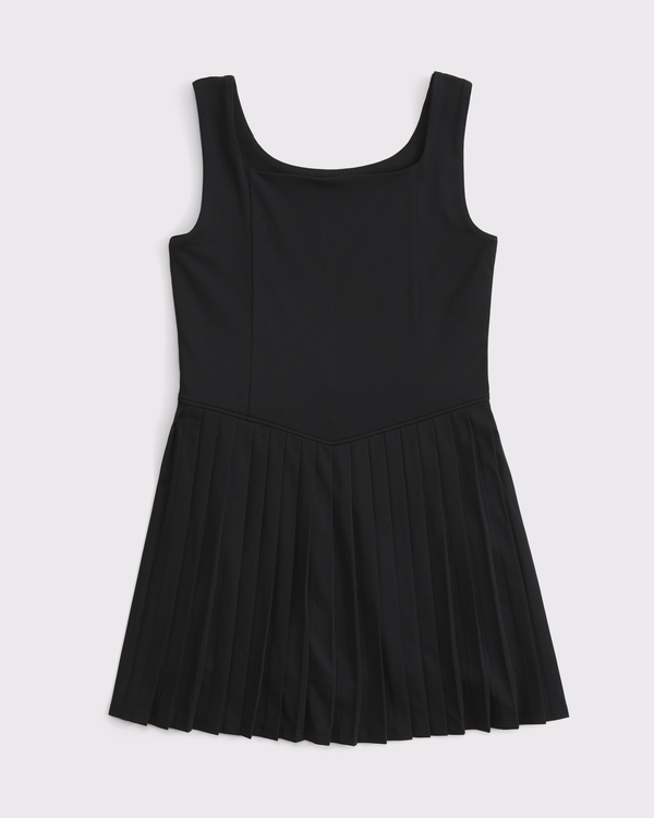 ypb pleated mini dress, Black view 1