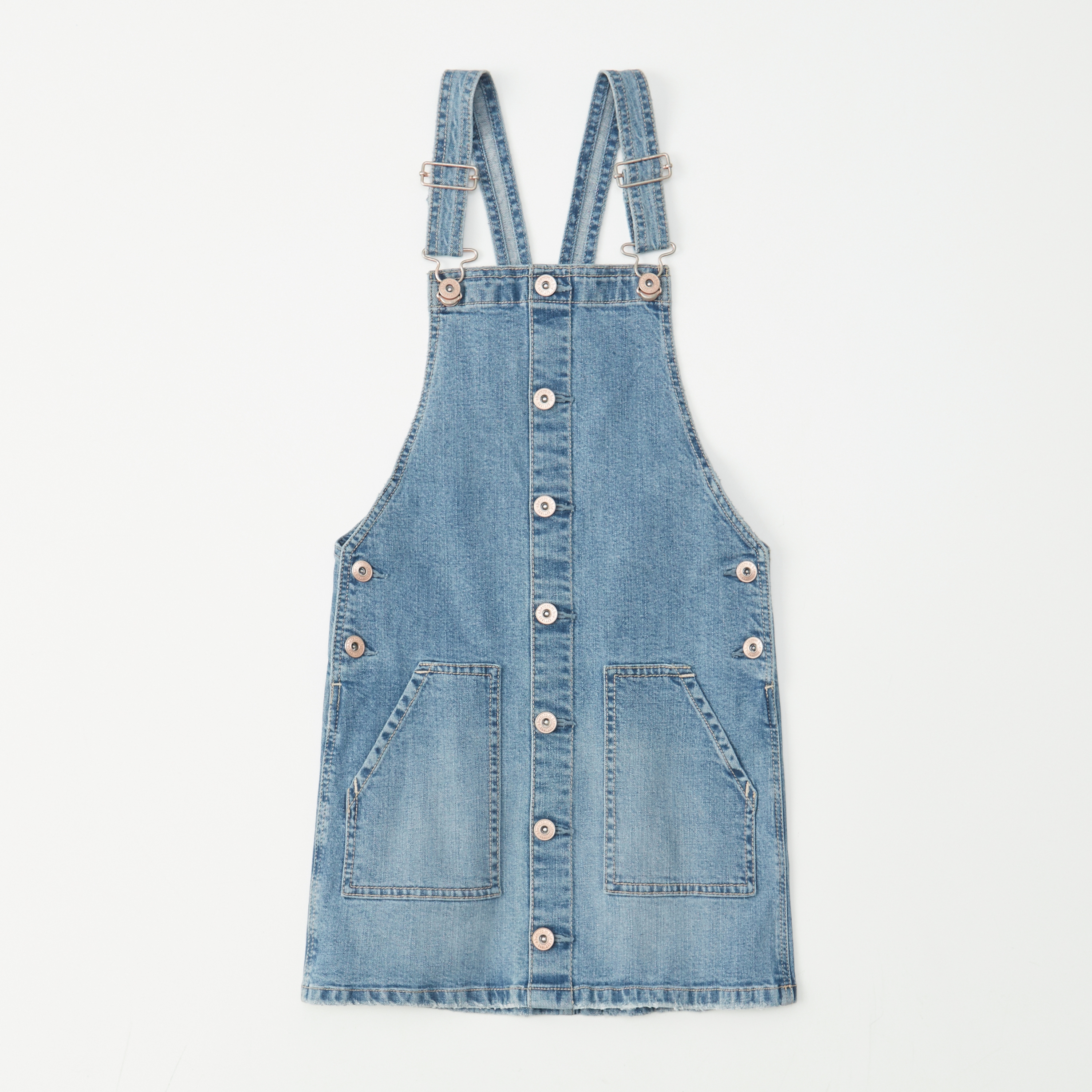 denim pinafore dress