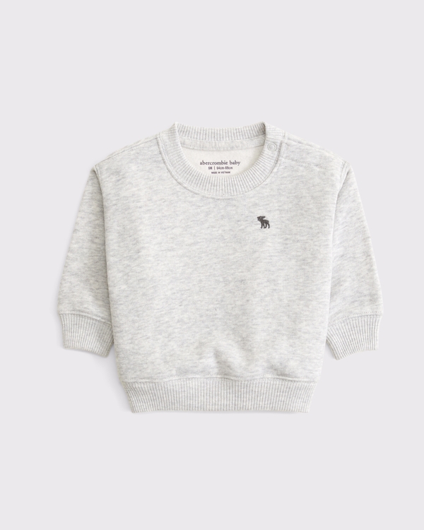 baby essential icon crew, Light Gray view 1