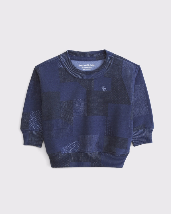 baby essential icon crew, Navy Pattern view 1