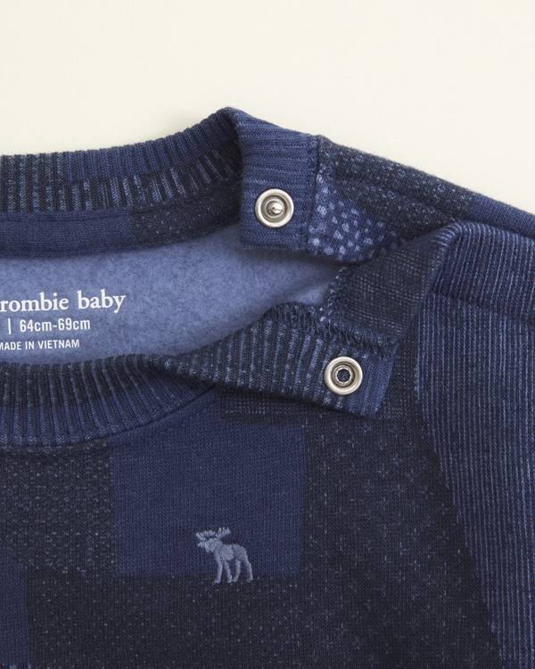 baby essential icon crew, Navy Pattern view 2