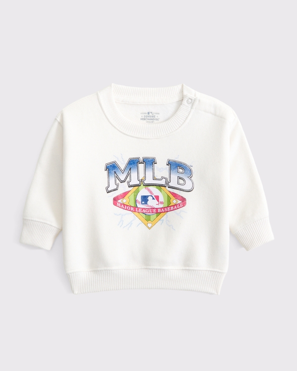baby mlb graphic crew sweatshirt, Cream view 1