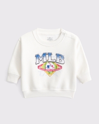 sudadera para bebé con cuello redondo con estampa de MLB