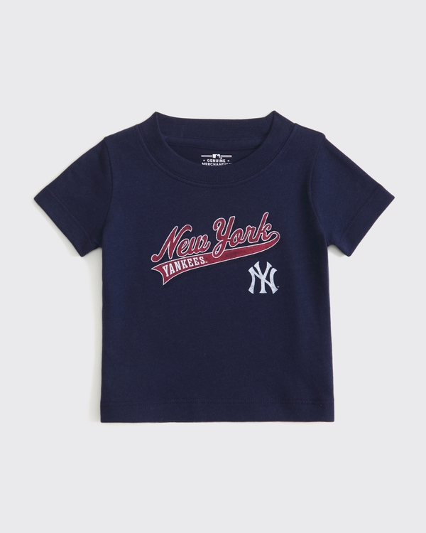 baby new york yankees graphic tee, Blue Gray view 1