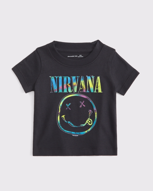 baby nirvana graphic tee, Dark Gray view 1