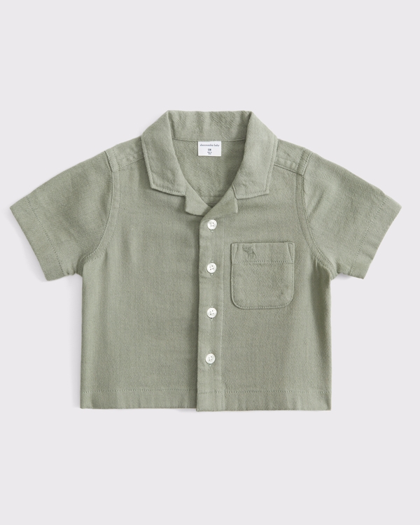 baby short-sleeve icon shirt, Slate Green view 2