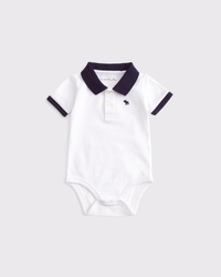 baby icon polo bodysuit