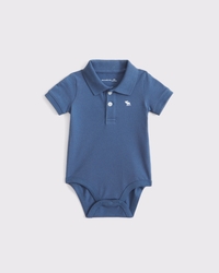 baby icon polo bodysuit