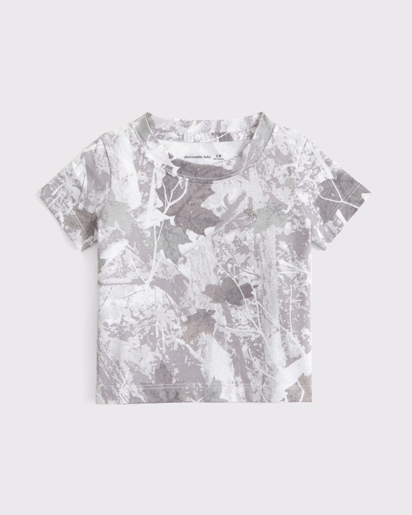 camiseta básica con cuello redondo e ícono para bebé, Camuflado view 1