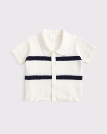 baby button-through sweater polo