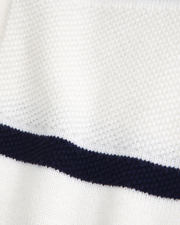 baby button-through sweater polo, Cream view 2