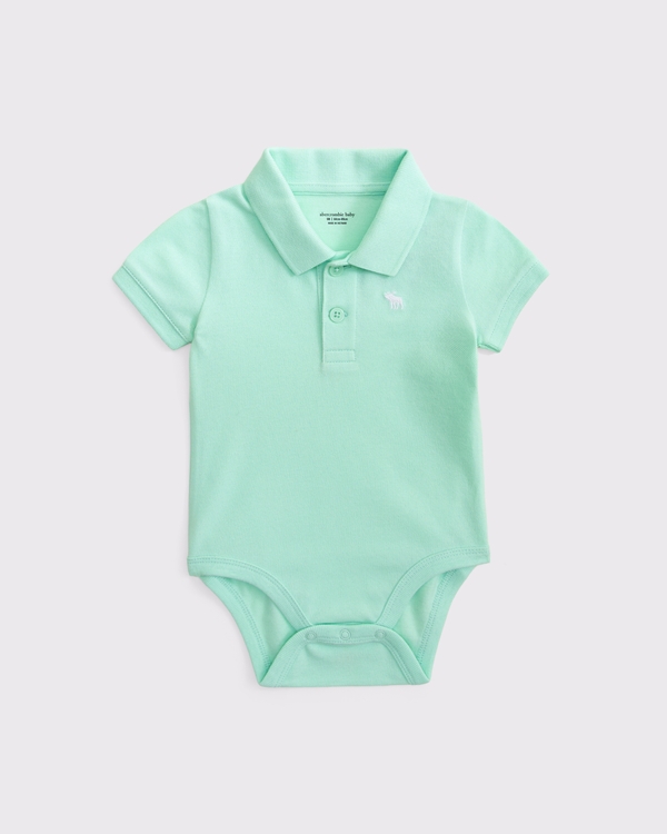 baby icon polo bodysuit, Mint view 1