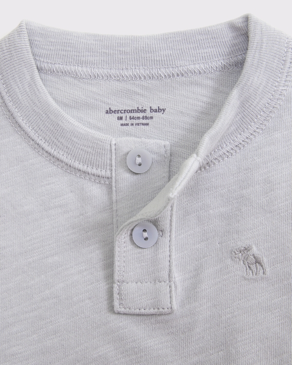 baby henley, Light Gray view 2