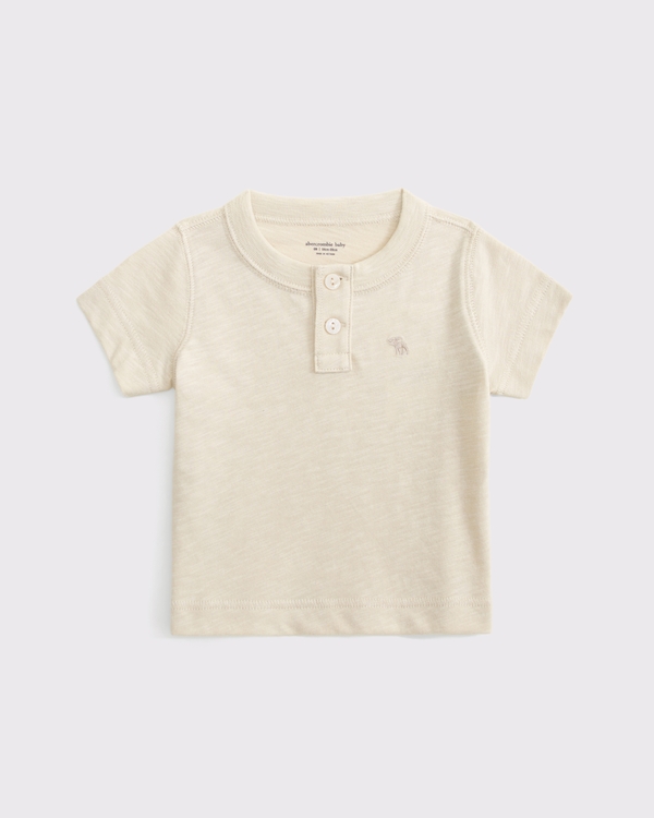 baby henley, Oatmeal view 1