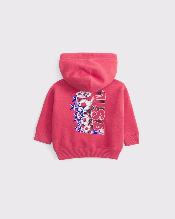 sudadera con capucha con estampa de la copa del mundo de bebé, Carmesí view 1