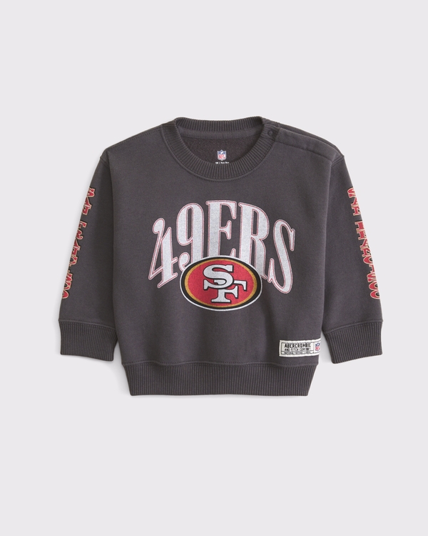 baby san francisco 49ers crew sweatshirt, Dark Gray - 49ers view 1
