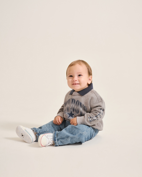 baby dallas cowboys crew sweatshirt, Gray - Cowboys view 1