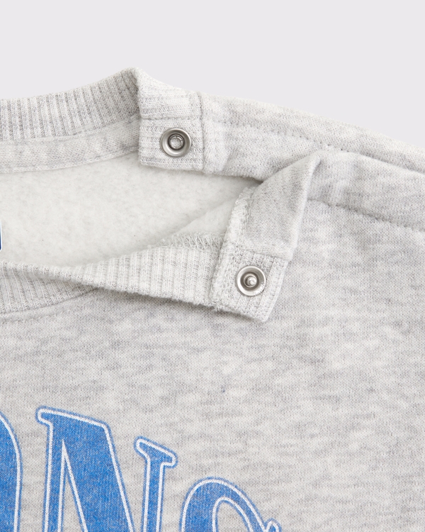 baby detroit lions crew sweatshirt, Light Gray - Lions view 2