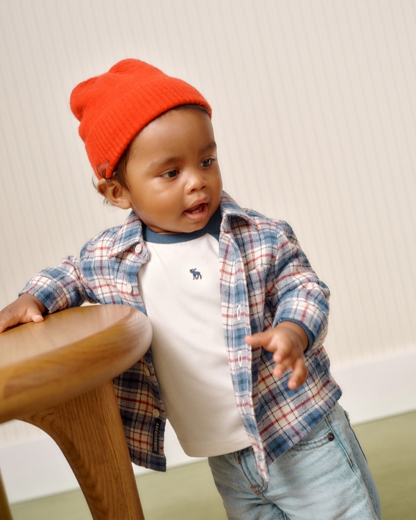 baby essential icon long-sleeve tee, Cream view 1