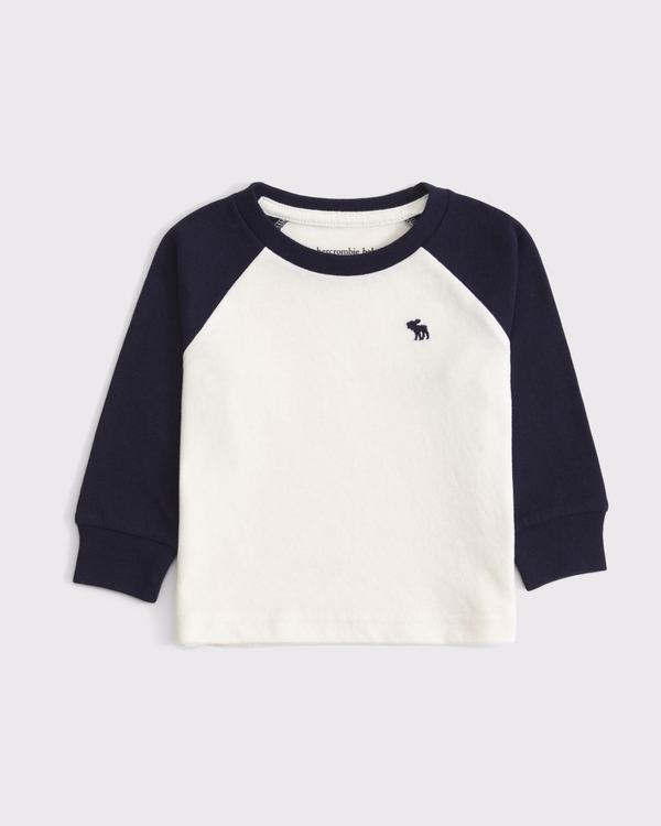 baby essential icon long-sleeve tee, Cream view 1