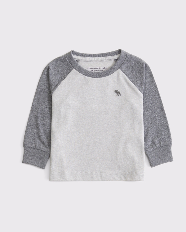 baby essential icon long-sleeve tee, Gray view 1