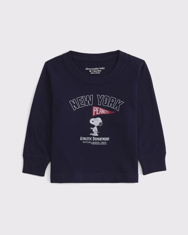 baby snoopy graphic long-sleeve tee, Deep Blue view 1
