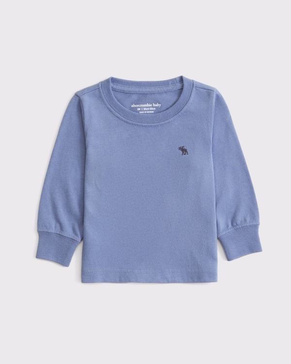 baby essential icon long-sleeve tee, Slate Blue view 1