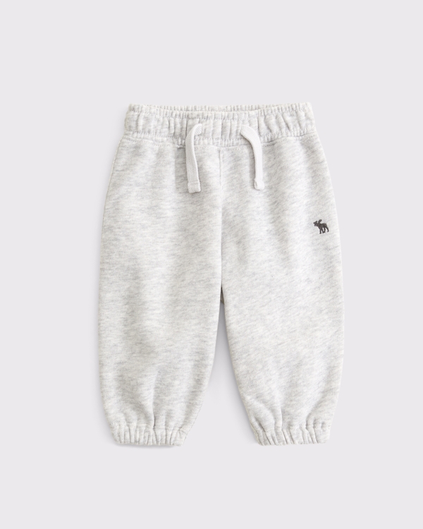 baby essential icon baggy sweatpants, Light Gray view 1