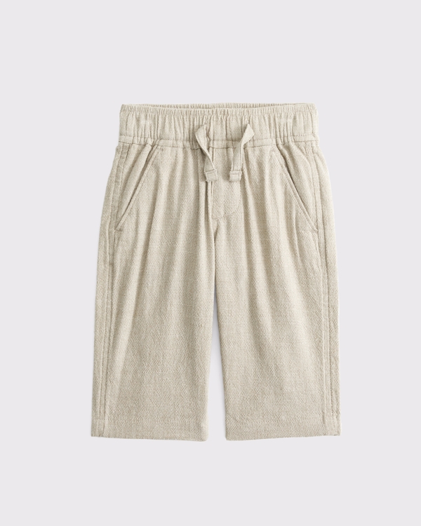 baby textured pull-on pants, Oatmeal view 1