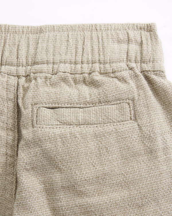 baby textured pull-on pants, Oatmeal view 2